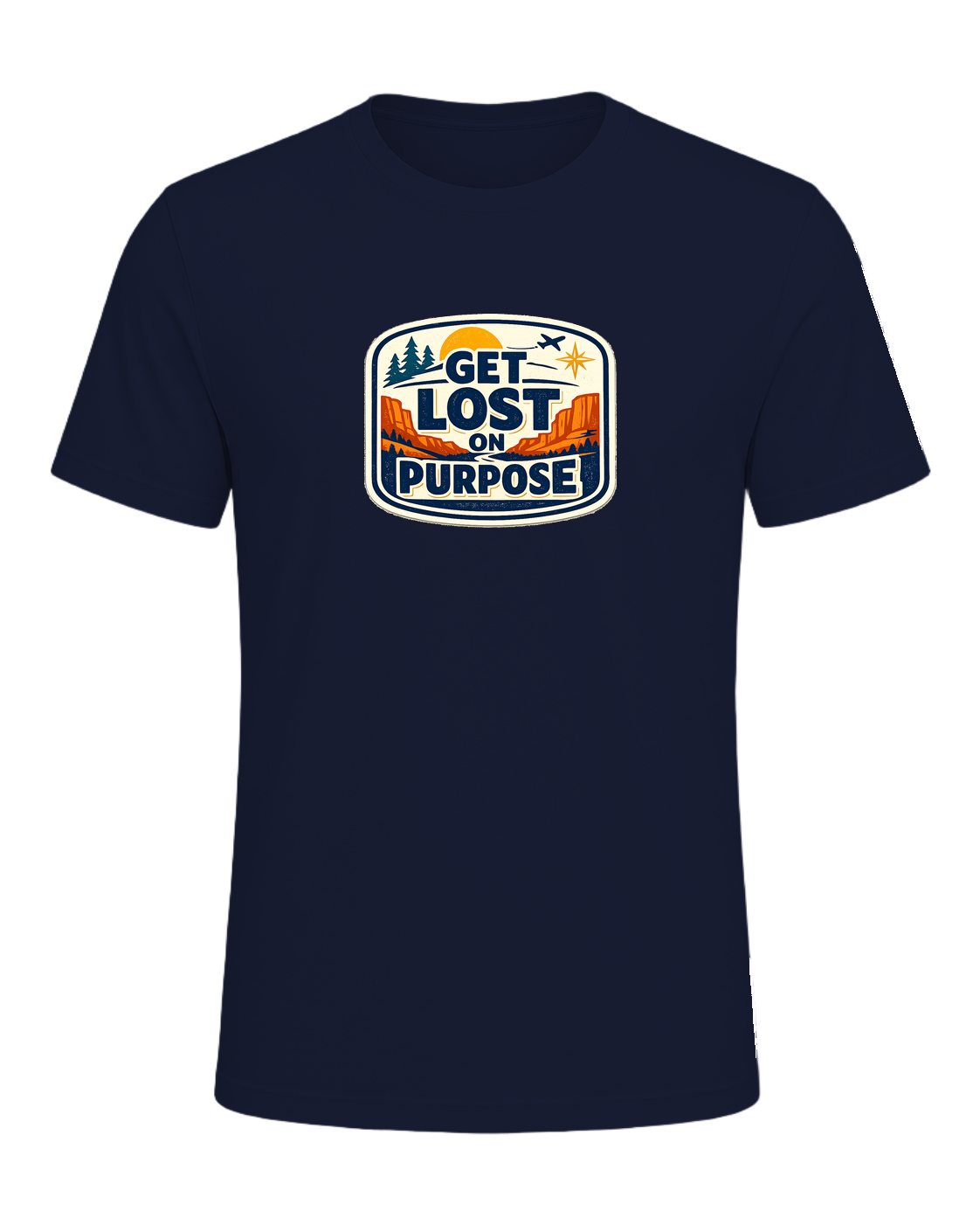 Get Lost On Purpose Tee — Navy