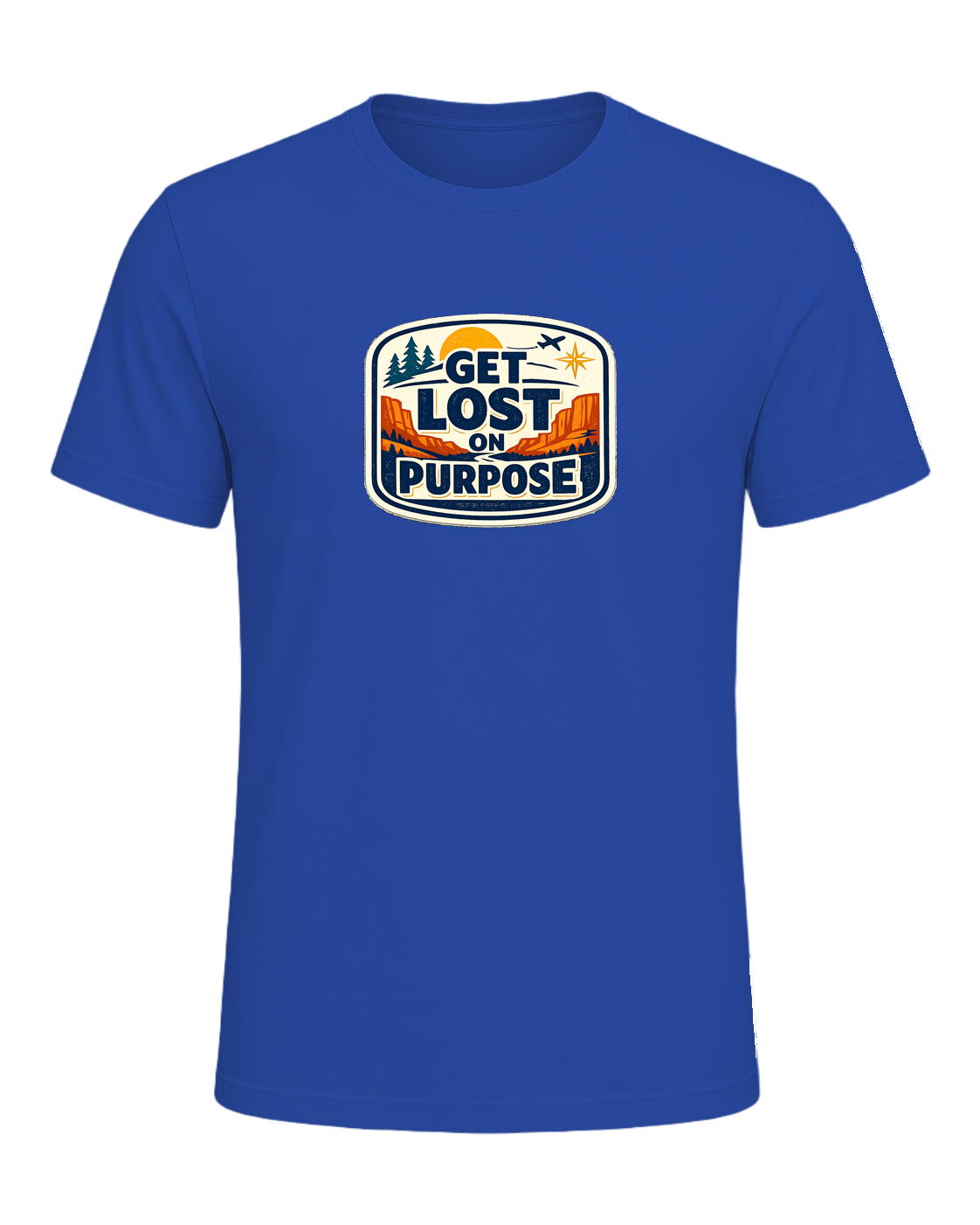 Get Lost On Purpose Tee — True Royal