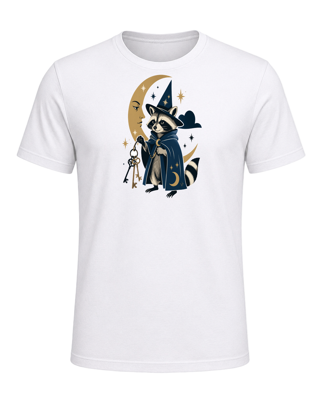 Raccoon Wizard Energy — White