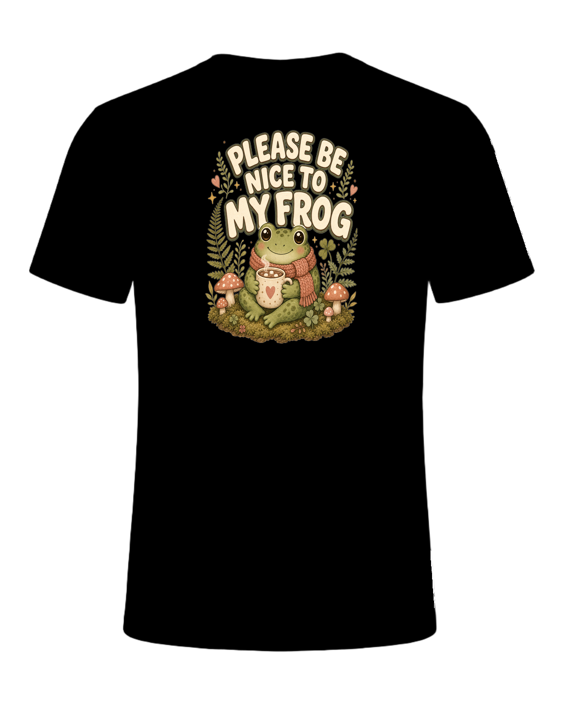 PLEASE BE NICE TO MY FROG — Black