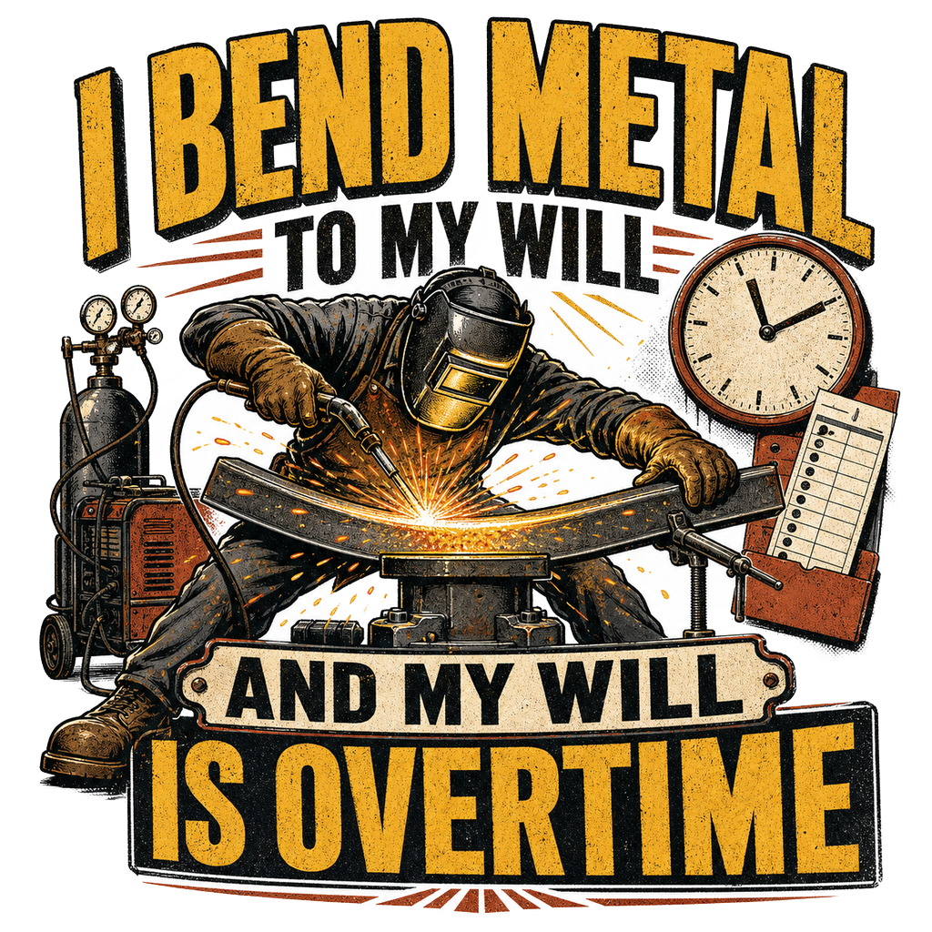 I bend metal to my will and my will is overtime