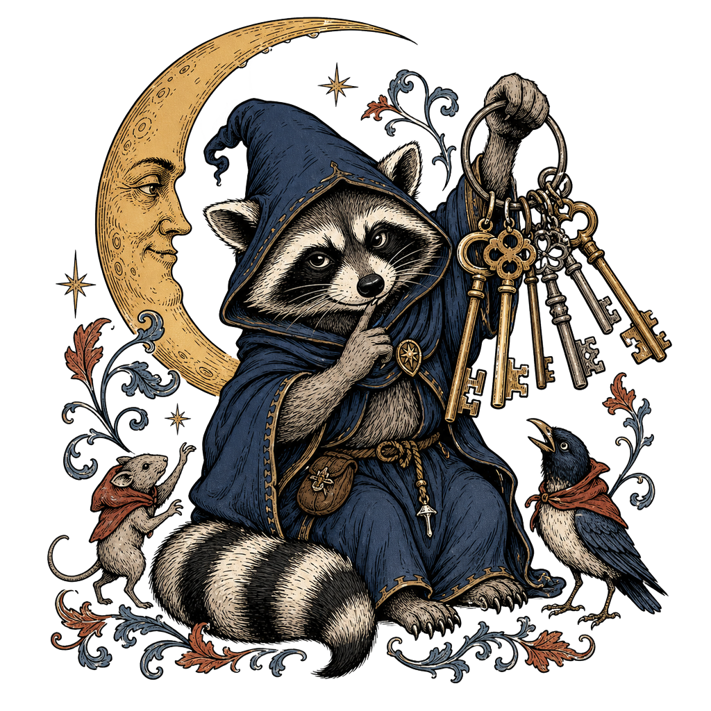 Raccoon Wizard Energy