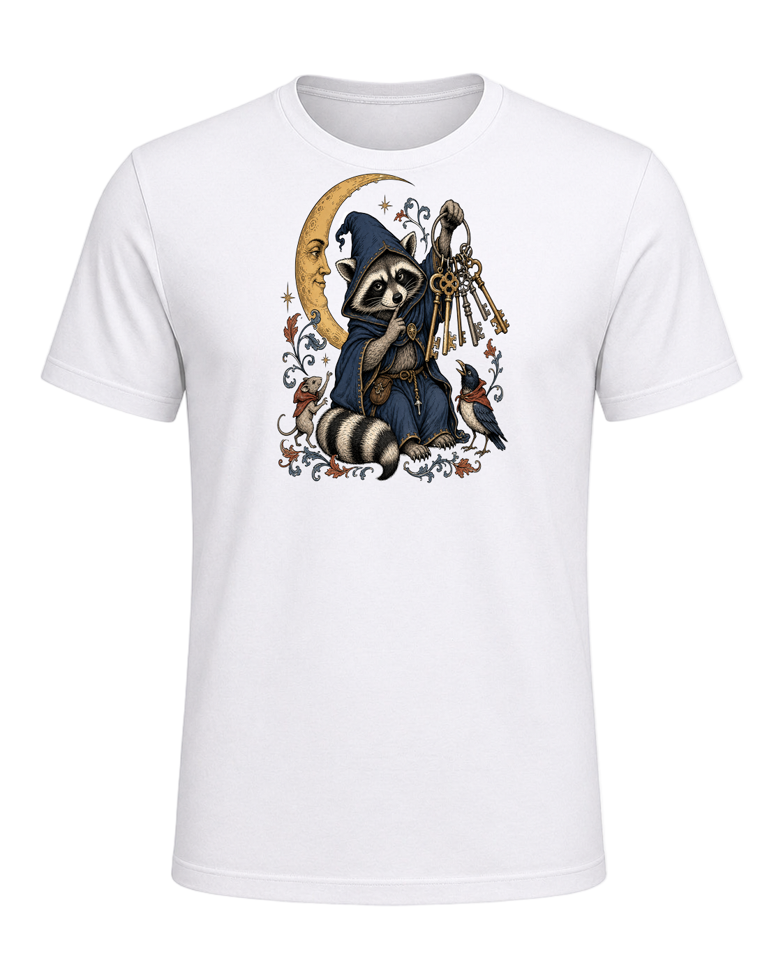 Raccoon Wizard Energy — White