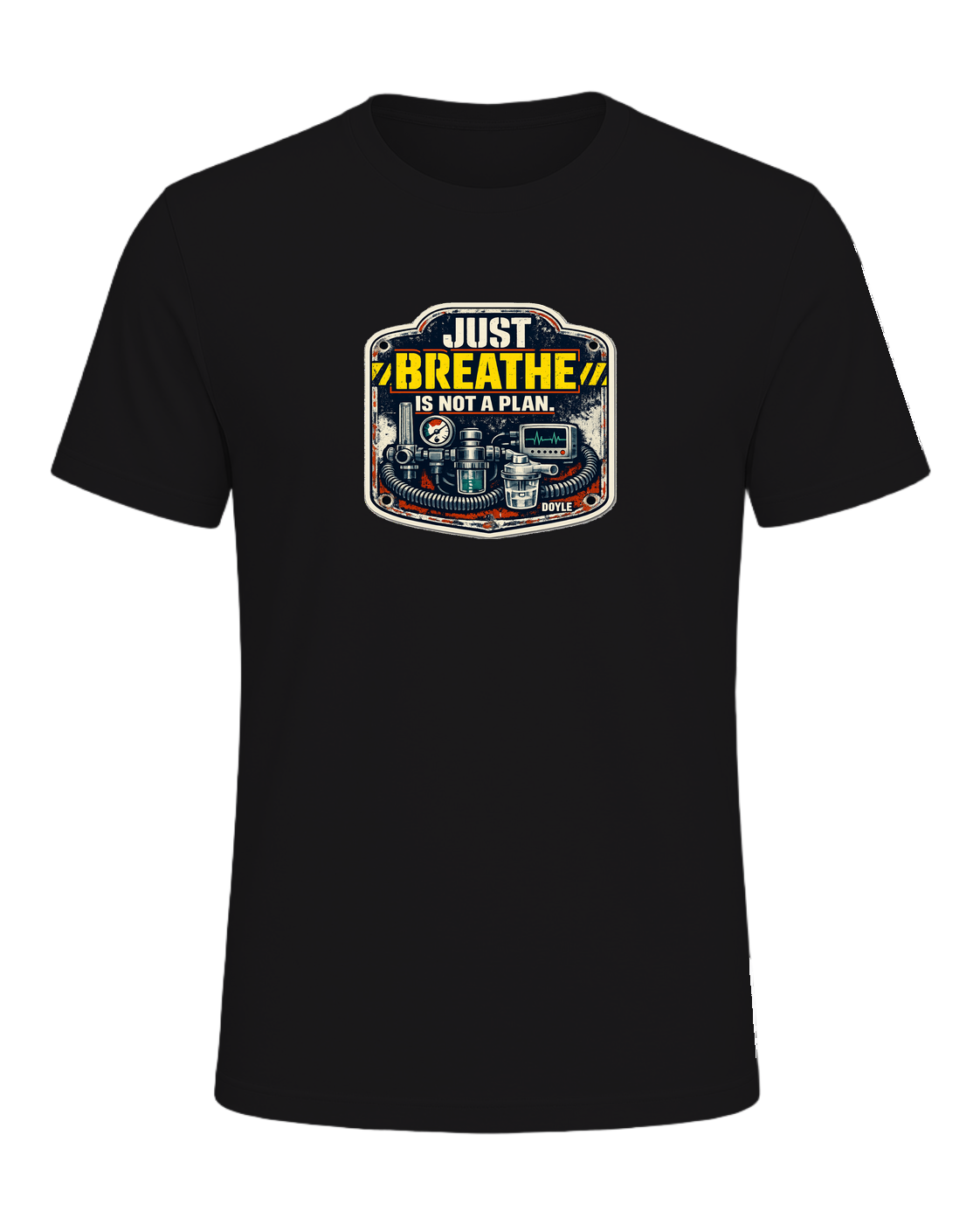 Just Breathe Is Not A Plan Tee — Dark Grey Heather