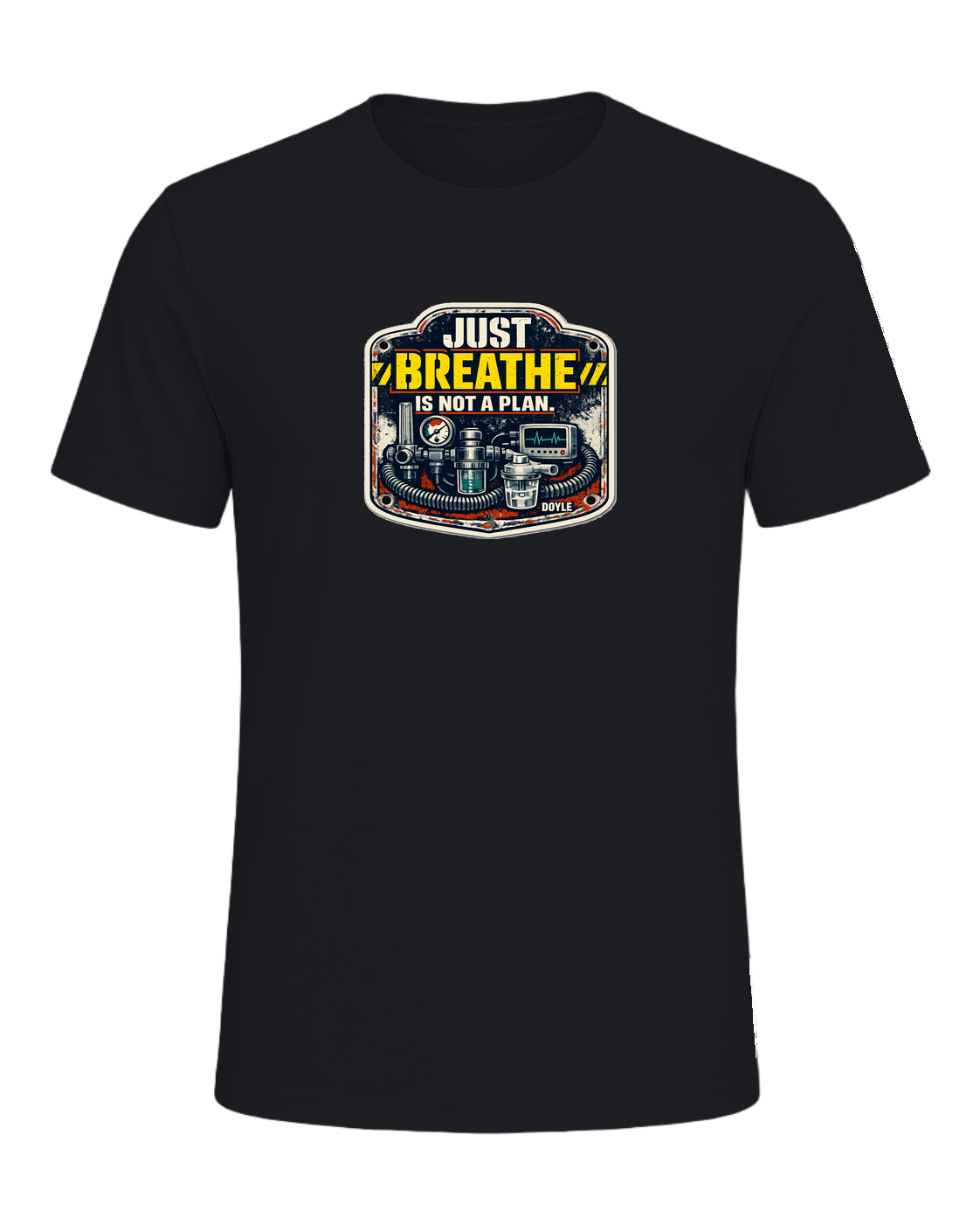 Just Breathe Is Not A Plan Tee — Vintage Black