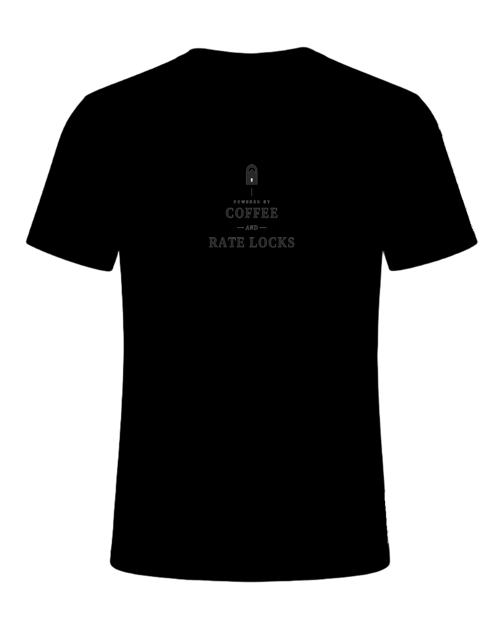 POWERED BY COFFEE AND RATE LOCKS — Black