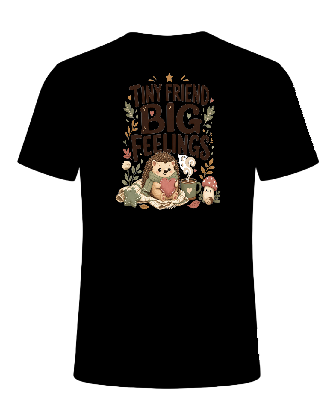 TINY FRIEND BIG FEELINGS — Black