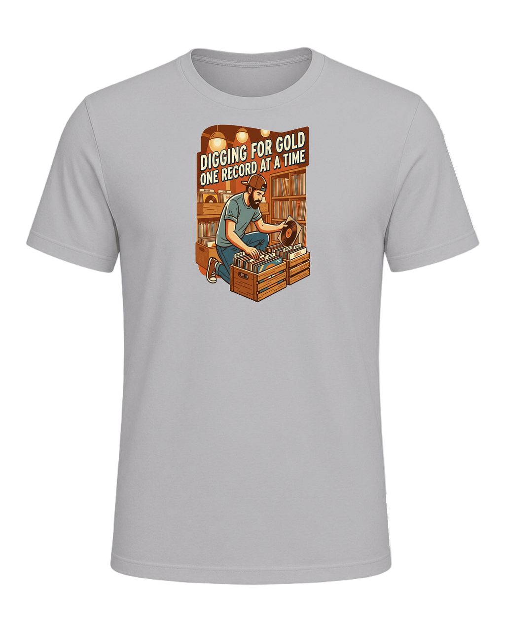 Vinyl Record Digger — Athletic Heather