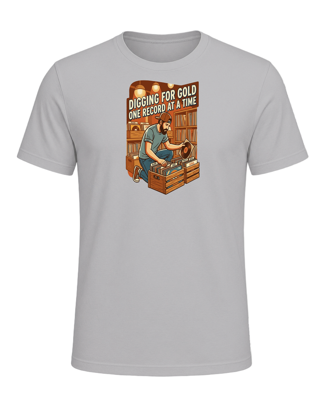 Vinyl Record Digger — Athletic Heather