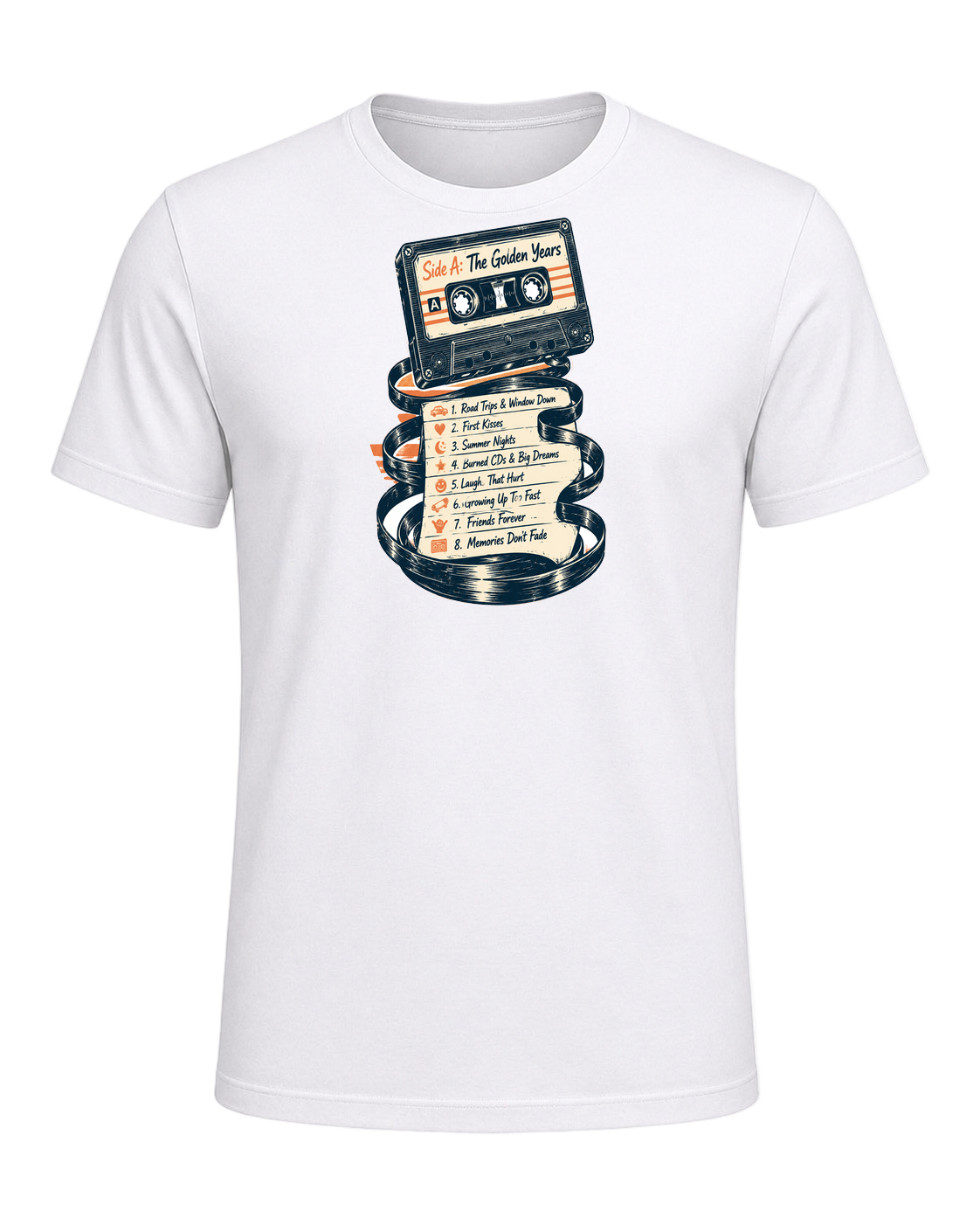 80s Cassette Nostalgia — White