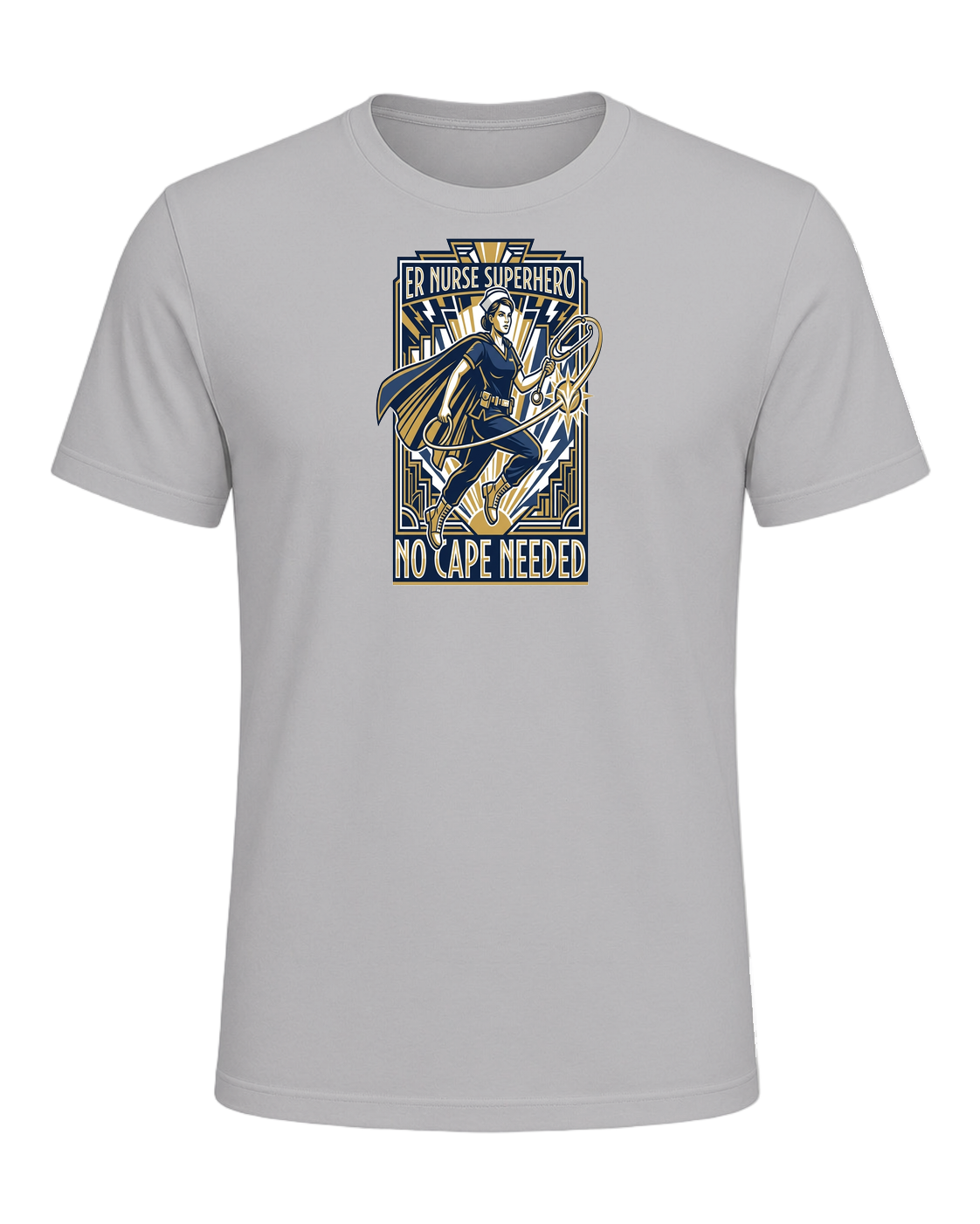 ER Nurse Superhero — Athletic Heather