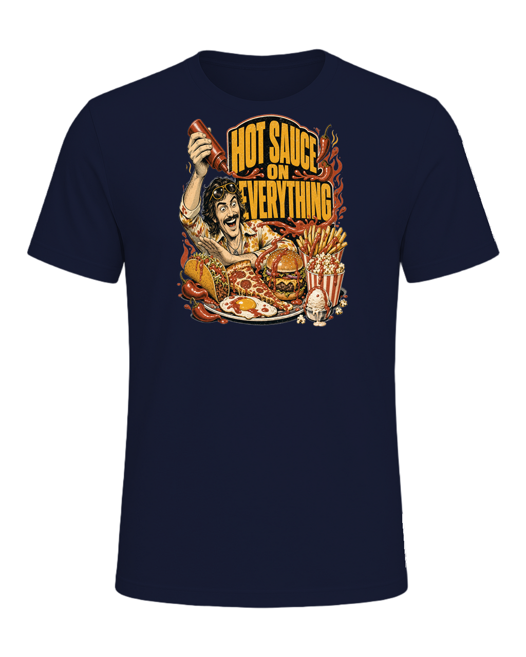 HOT SAUCE ON EVERYTHING — Navy