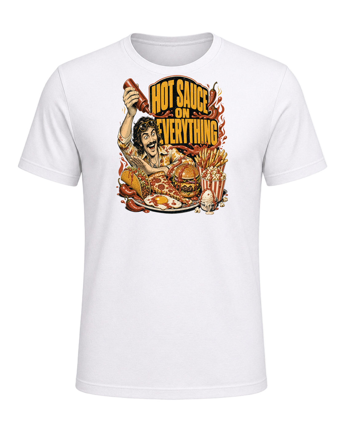 HOT SAUCE ON EVERYTHING — White