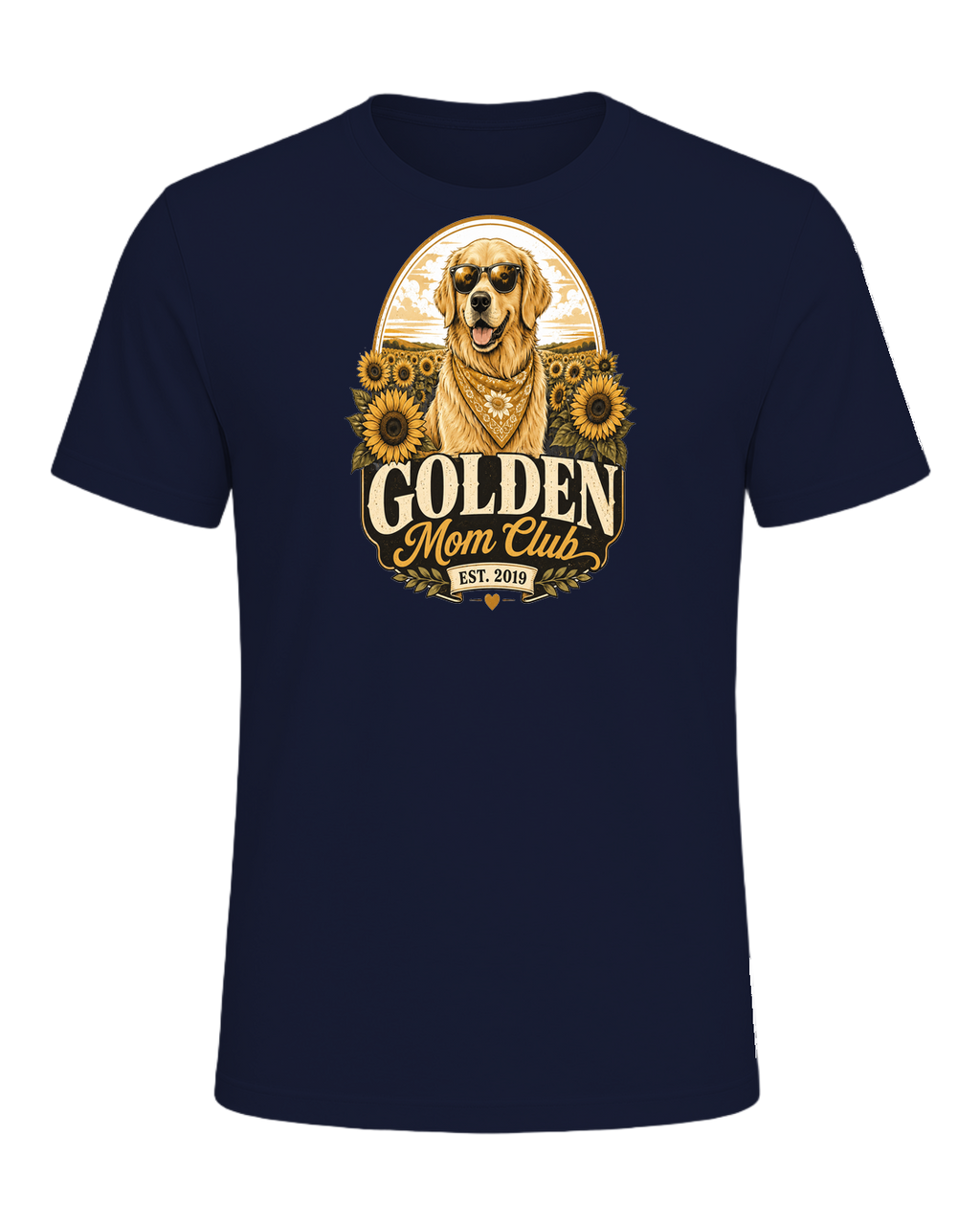 Golden Retriever Mom — Navy