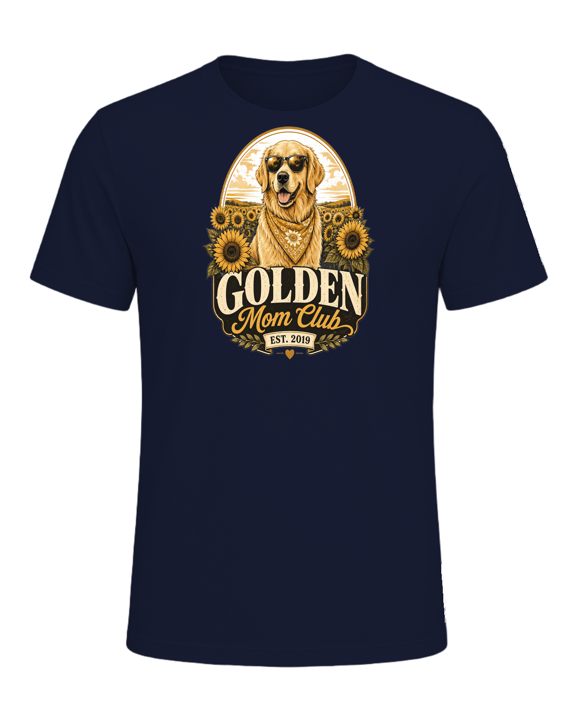 Golden Retriever Mom — Navy