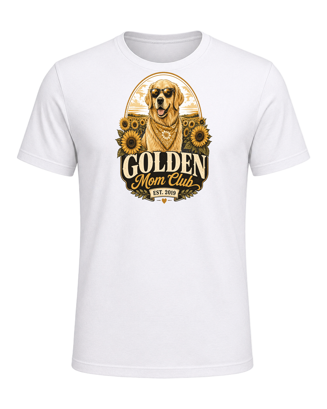 Golden Retriever Mom — White