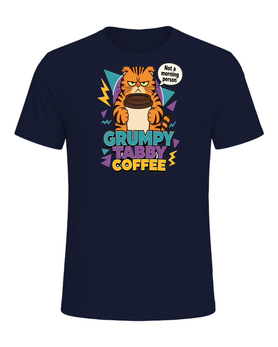 Grumpy Tabby Coffee — Navy