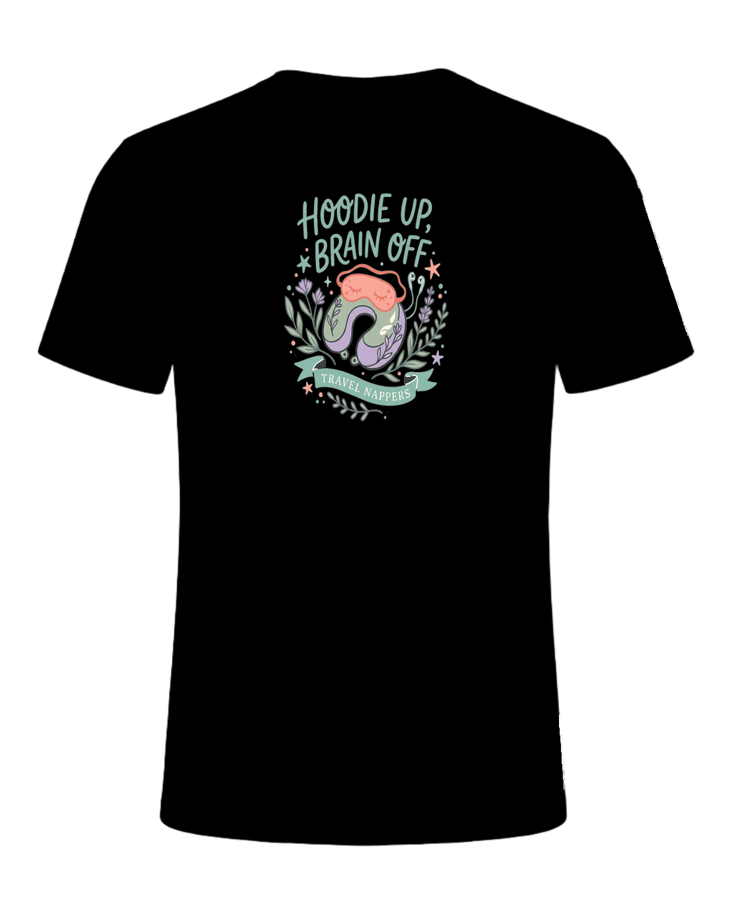 HOODIE UP, BRAIN OFF — Black