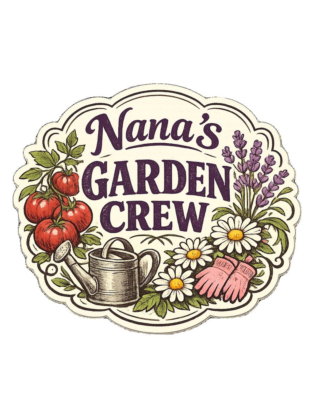 A sweet vintage garden badge tee for the Nana whose backyard is her happy place.