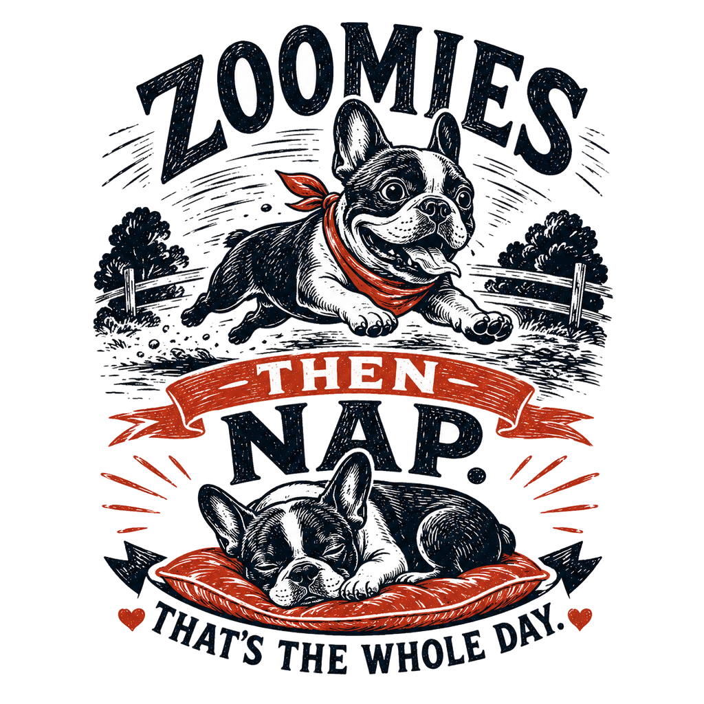 ZOOMIES THEN NAP. THAT'S THE WHOLE DAY.
