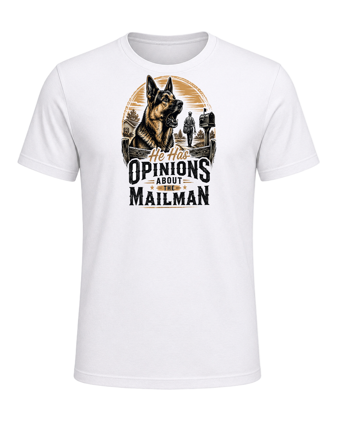 He Has Opinions About the Mailman — White