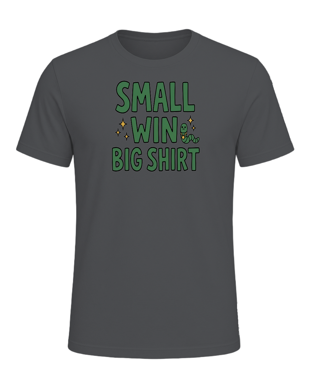 SMALL WIN BIG SHIRT — Asphalt