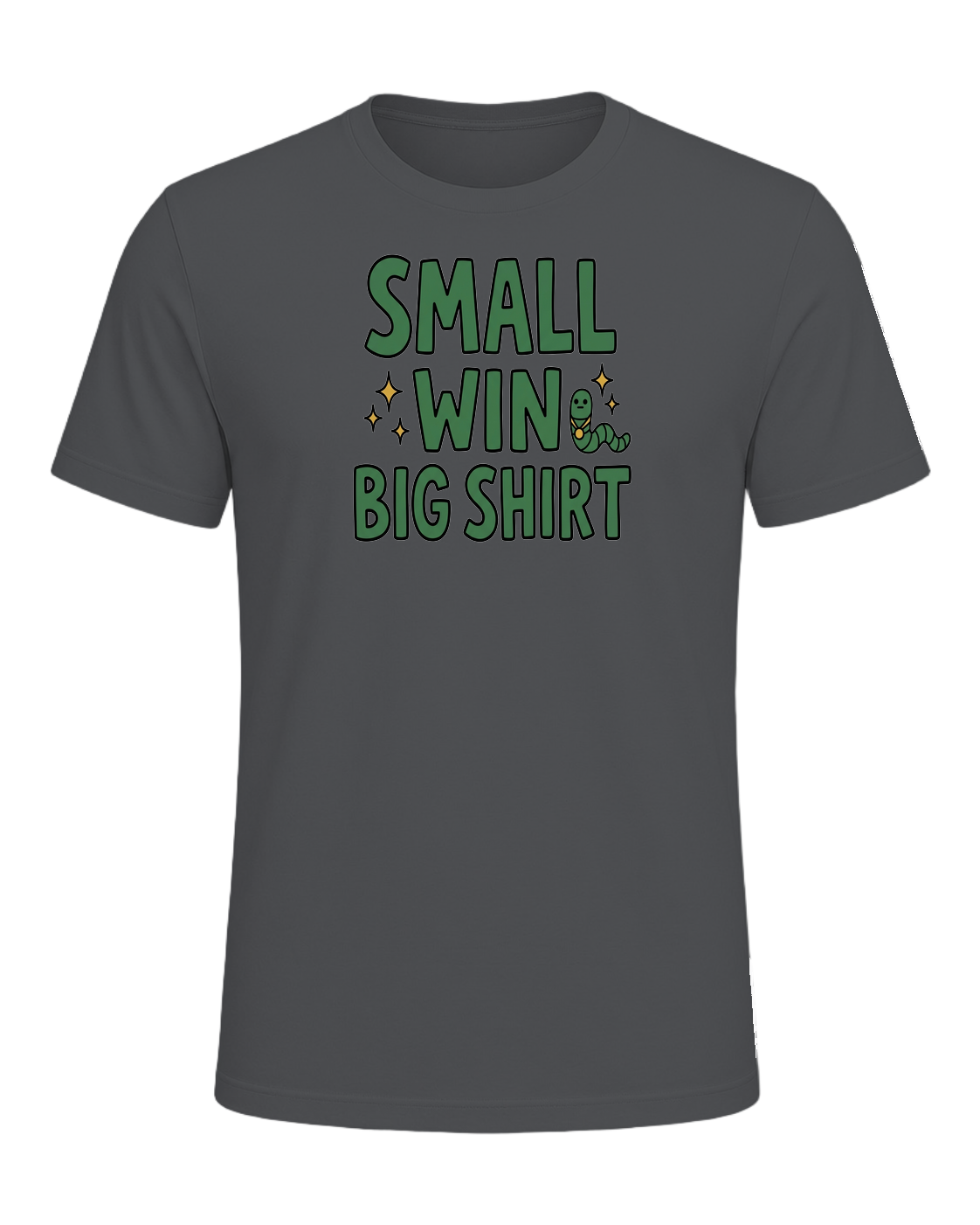 SMALL WIN BIG SHIRT — Asphalt