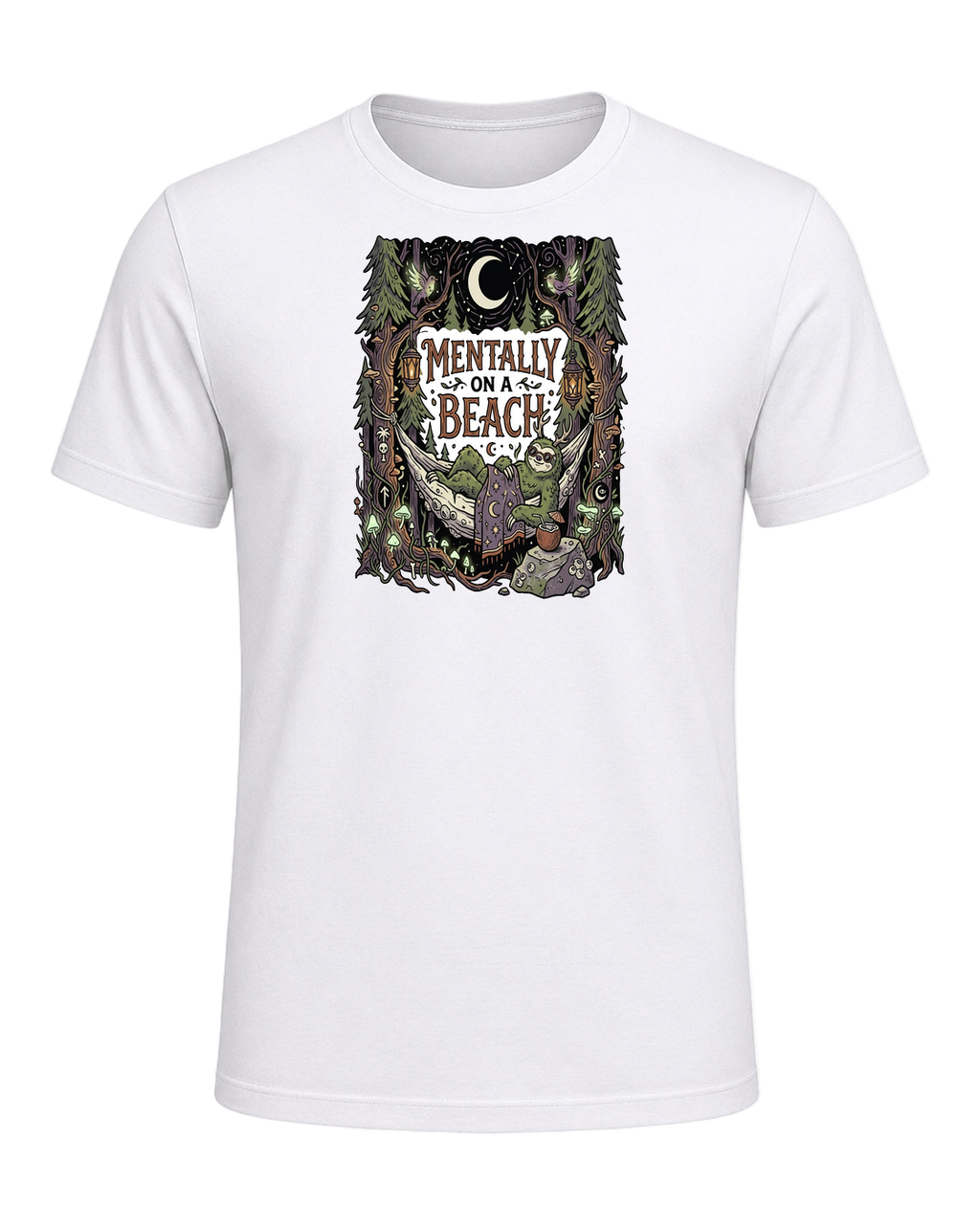 MENTALLY ON A BEACH — White