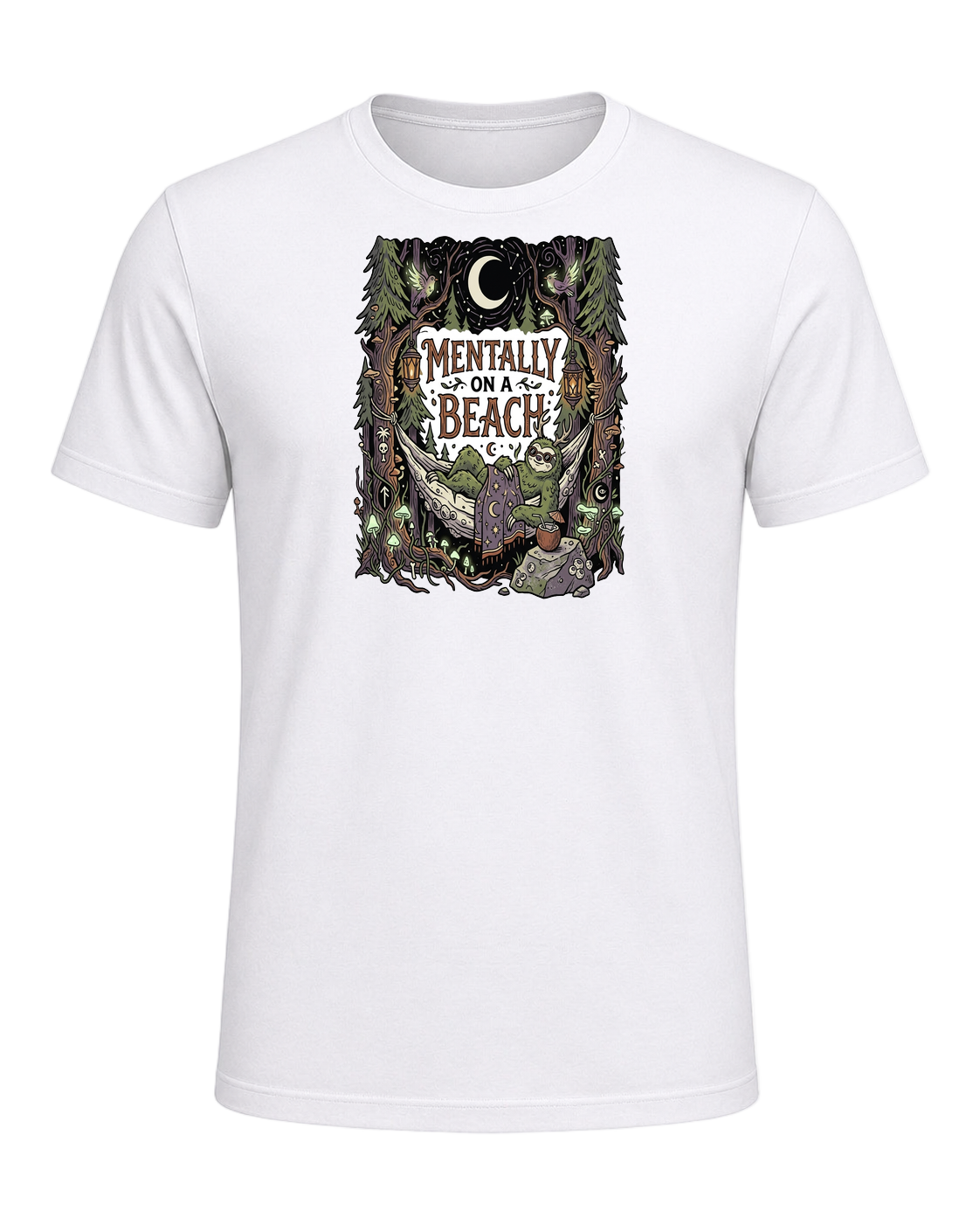 MENTALLY ON A BEACH — White