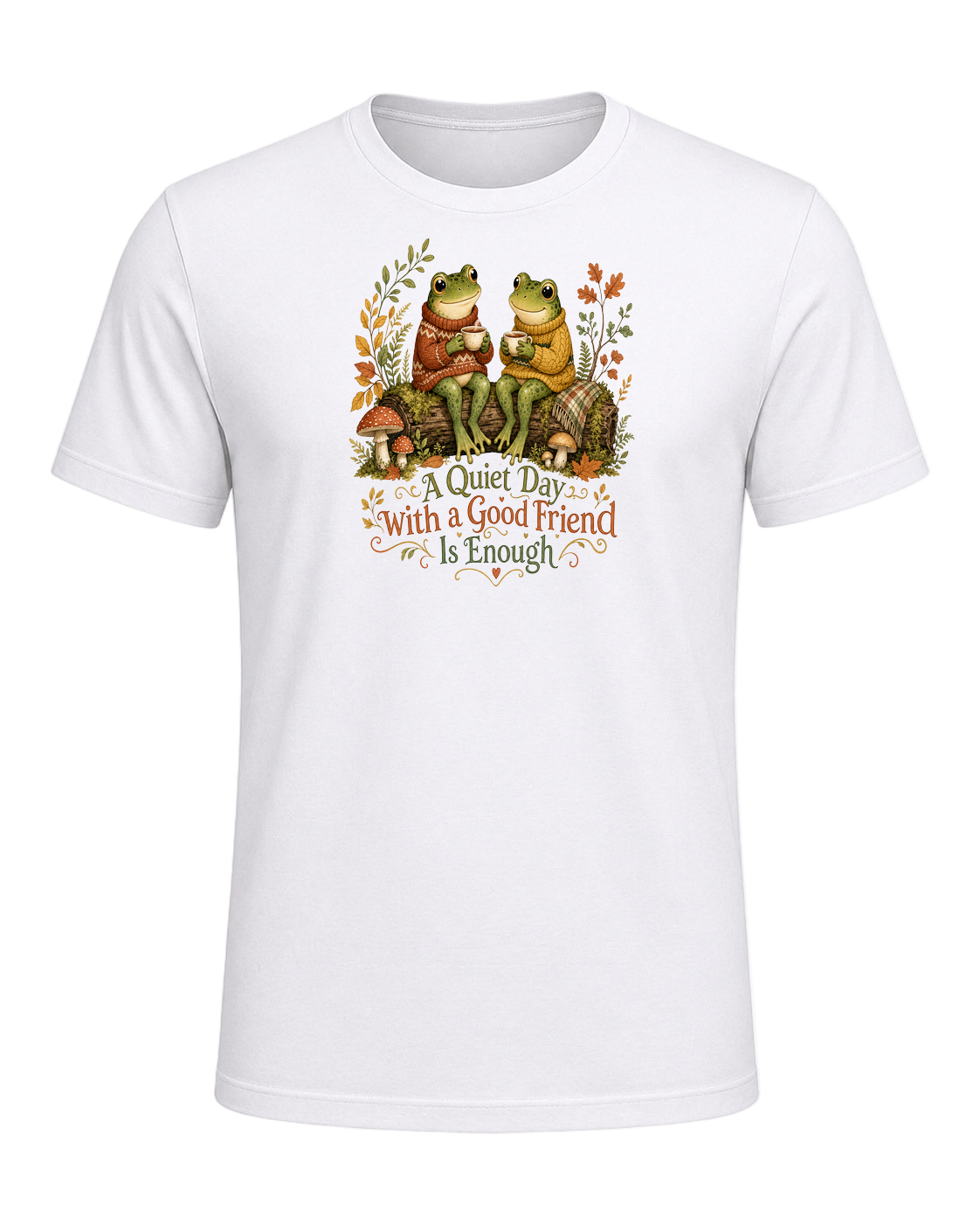 Cozy Frog Friends — White