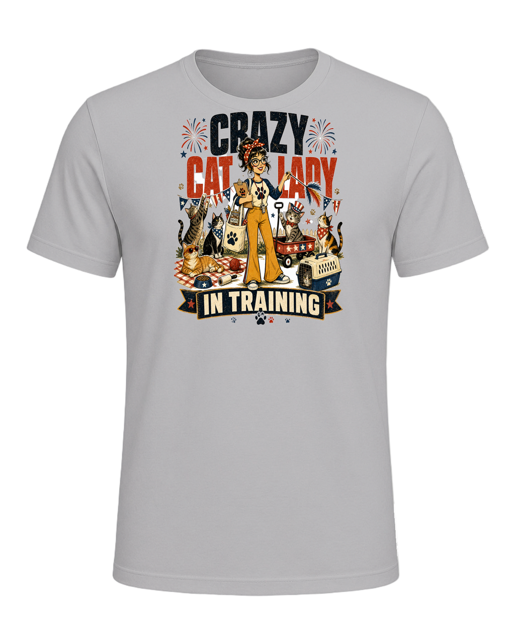 CRAZY CAT LADY IN TRAINING — Athletic Heather