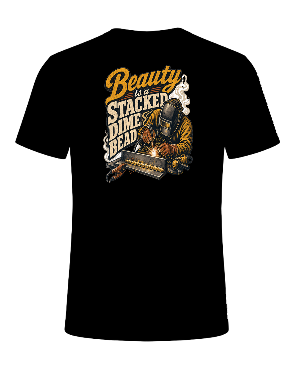 Beauty is a stacked dime bead — Black