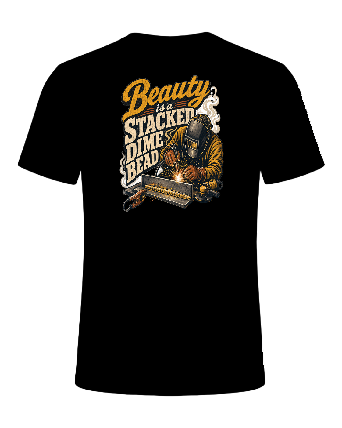 Beauty is a stacked dime bead — Black