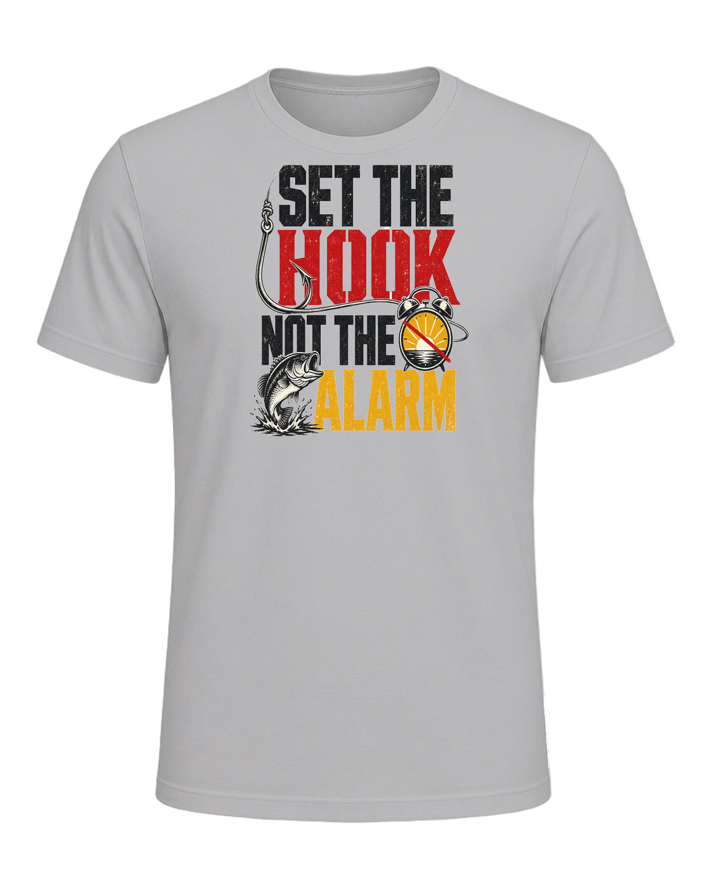 SET THE HOOK NOT THE ALARM — Athletic Heather