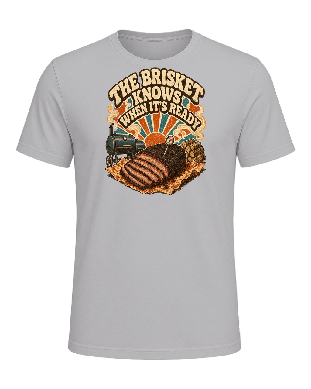 THE BRISKET KNOWS WHEN IT'S READY — Athletic Heather