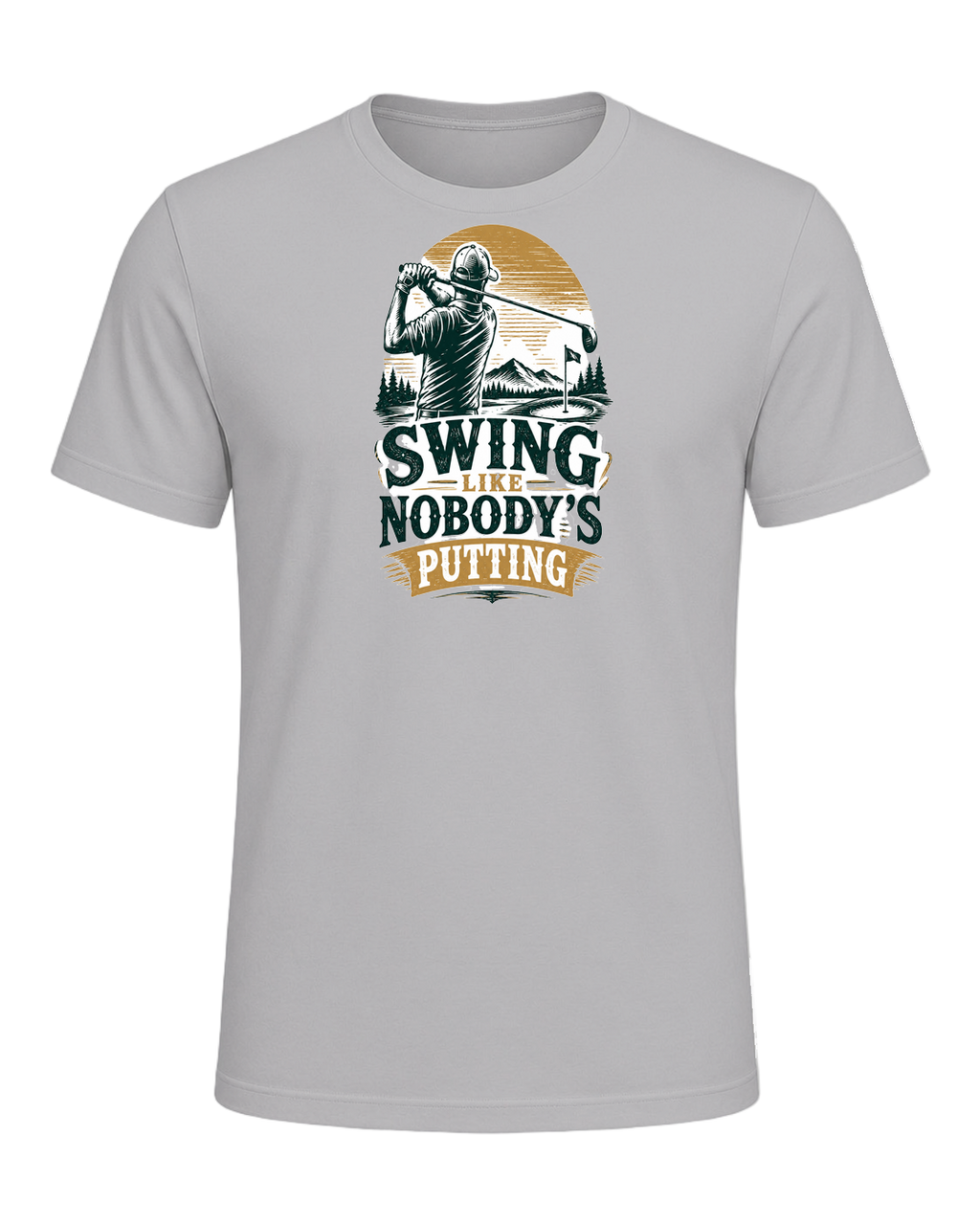 SWING LIKE NOBODY'S PUTTING — Athletic Heather