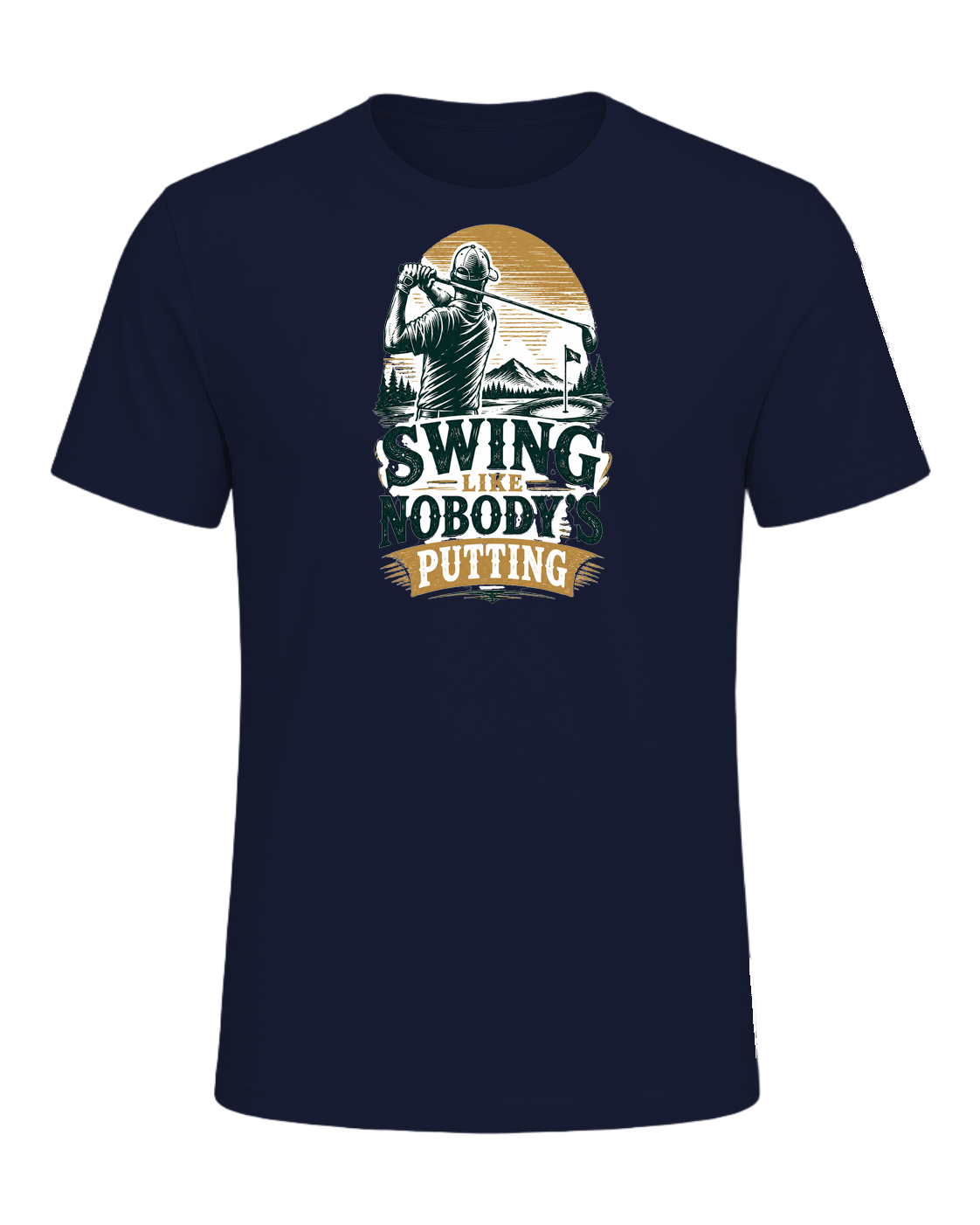 SWING LIKE NOBODY'S PUTTING — Navy