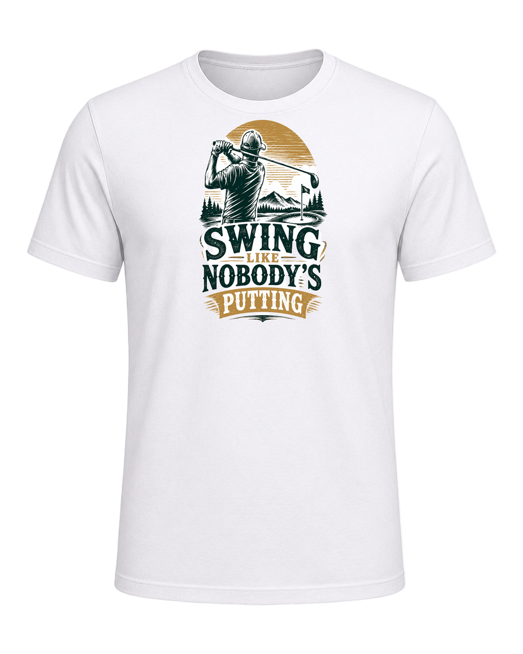 SWING LIKE NOBODY'S PUTTING — White
