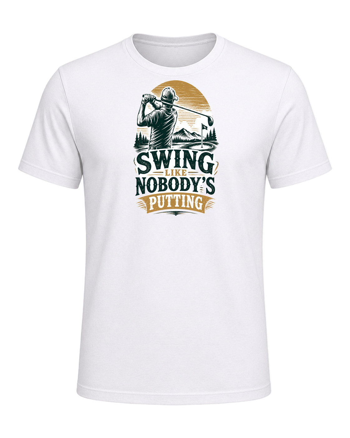SWING LIKE NOBODY'S PUTTING — White
