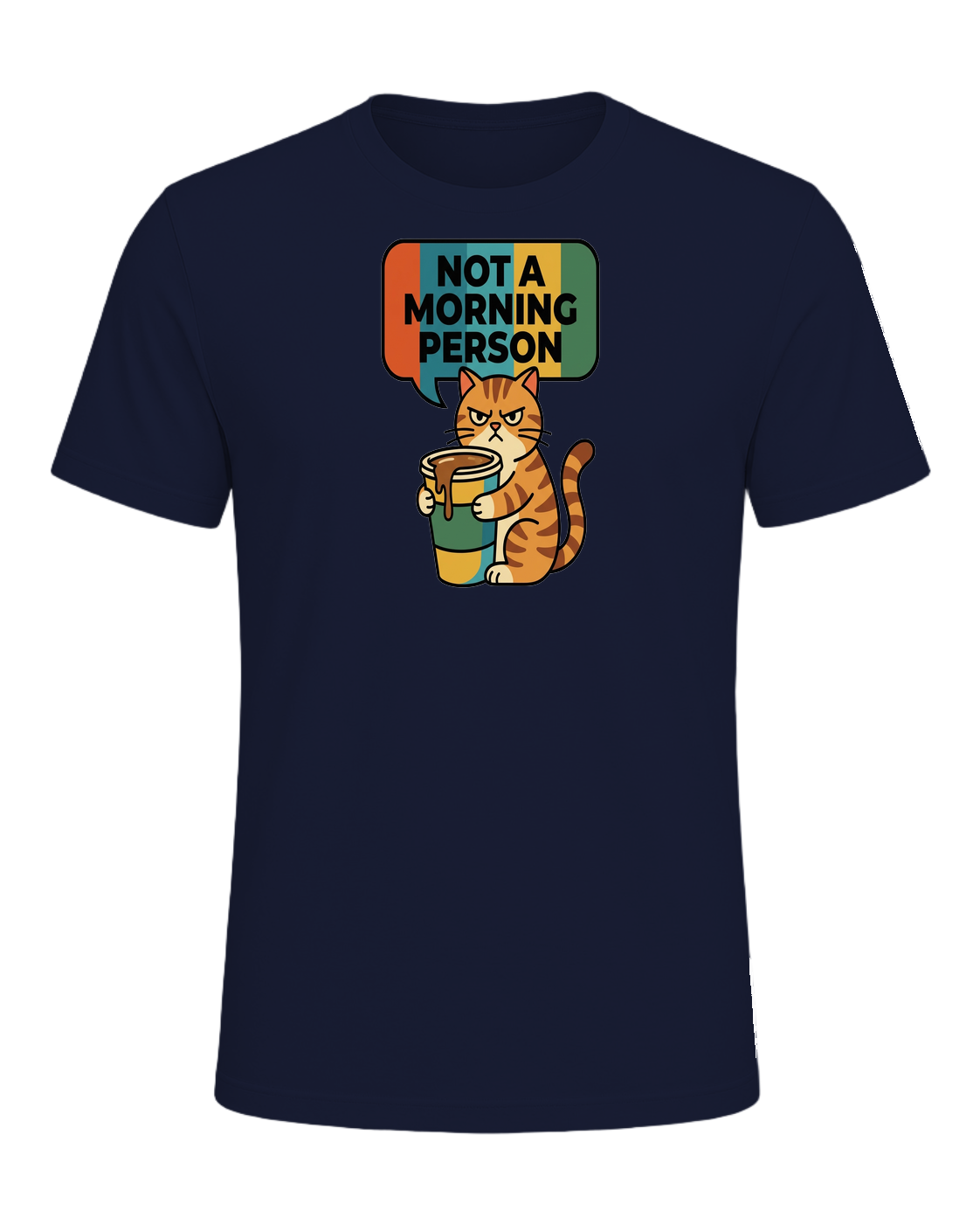 Grumpy Tabby Coffee — Navy