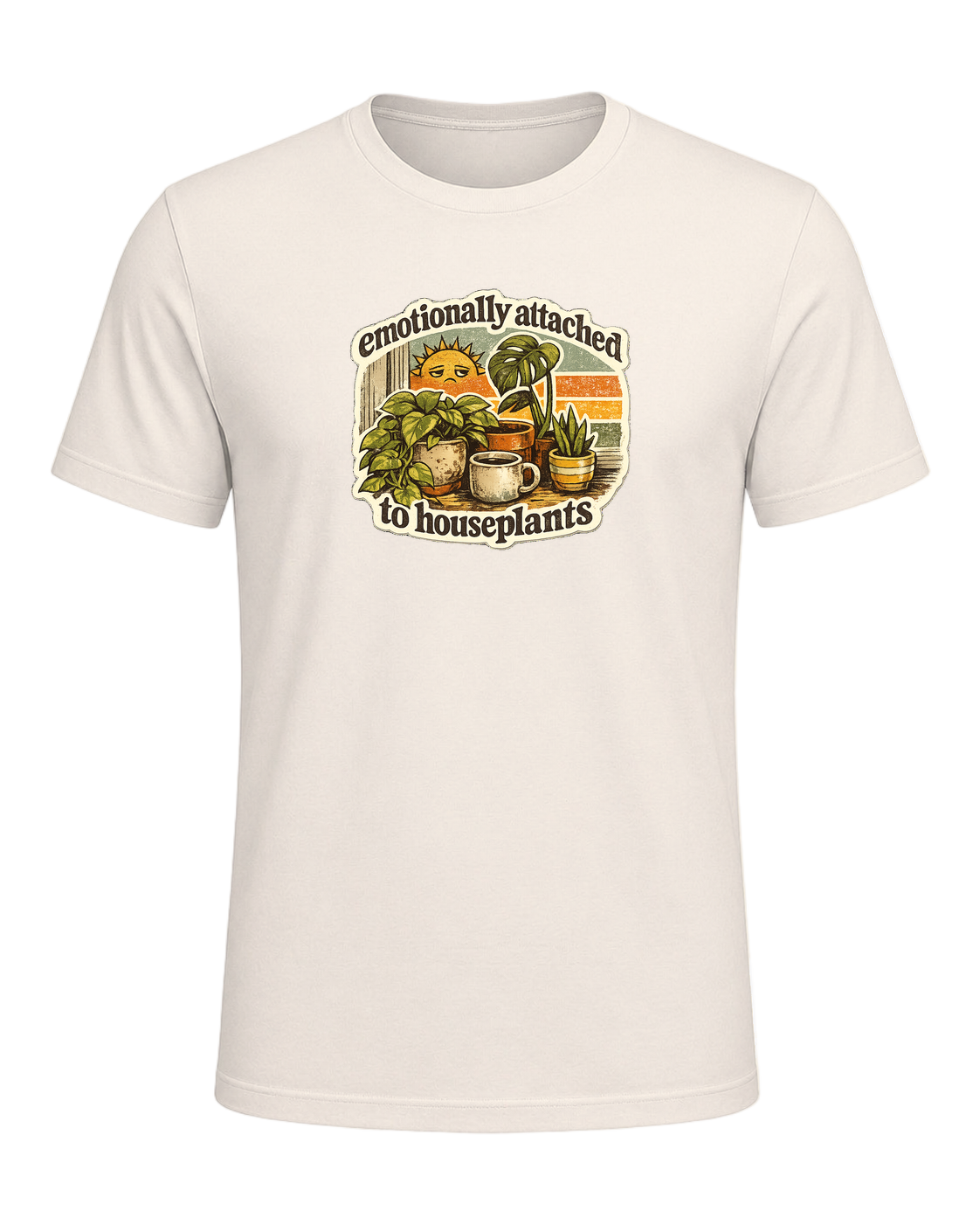 Emotionally Attached To Houseplants Tee — Natural