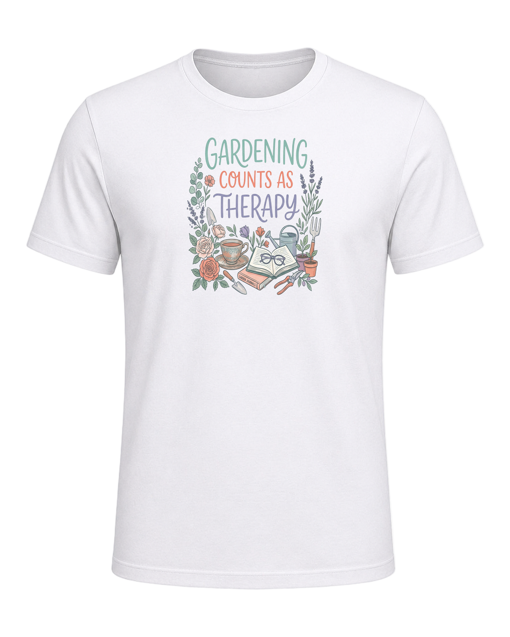 GARDENING COUNTS AS THERAPY — White