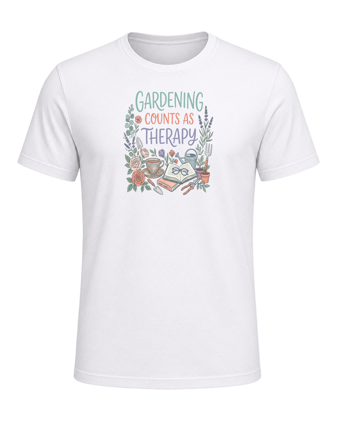 GARDENING COUNTS AS THERAPY — White