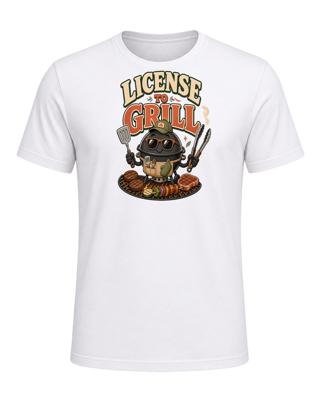LICENSE TO GRILL — White