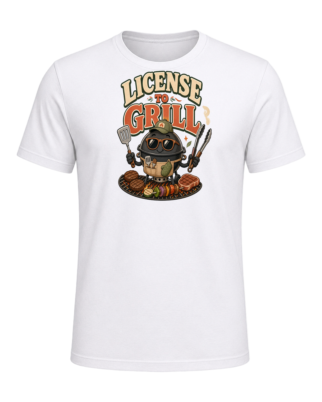 LICENSE TO GRILL — White