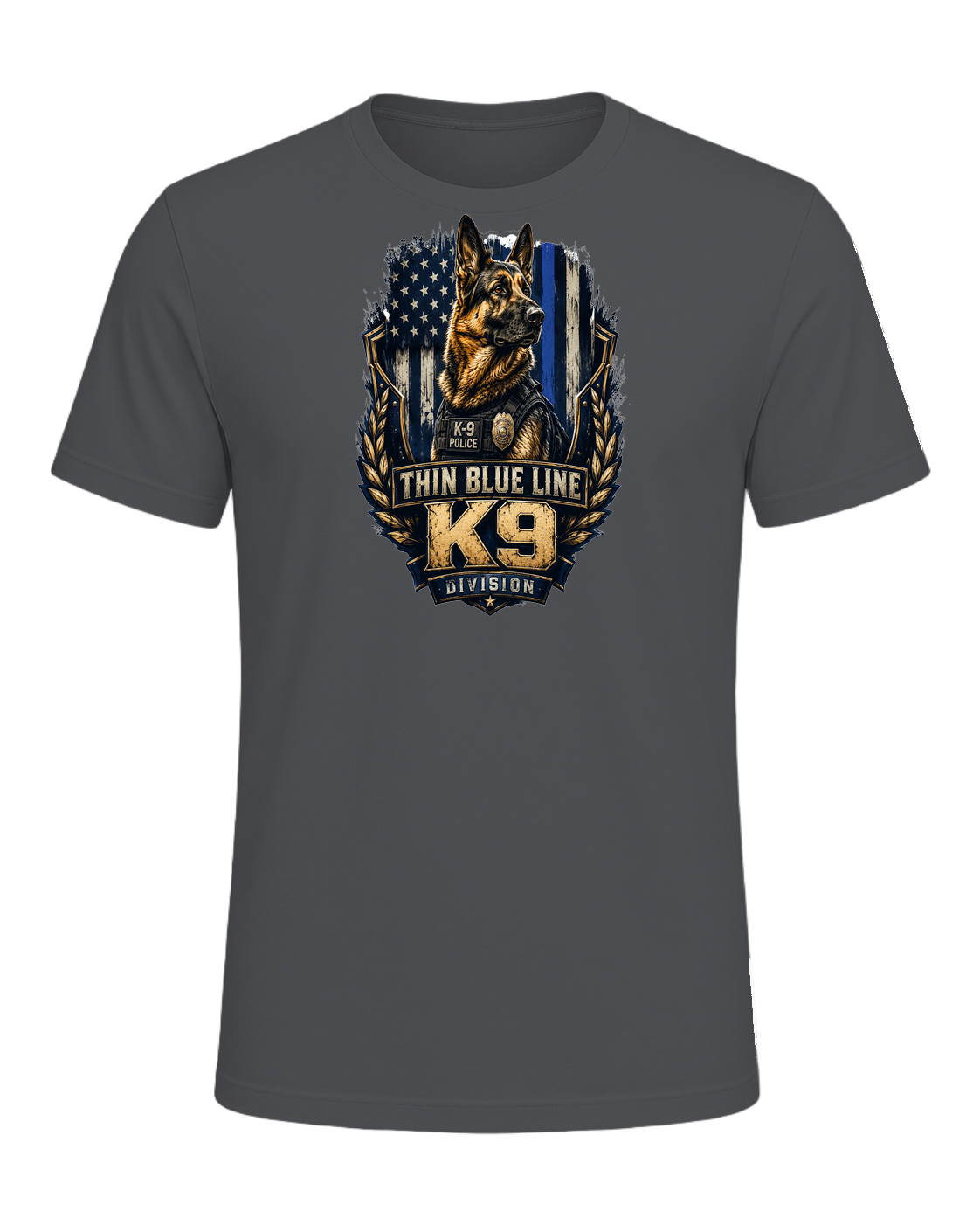 German Shepherd K9 Officer — Asphalt
