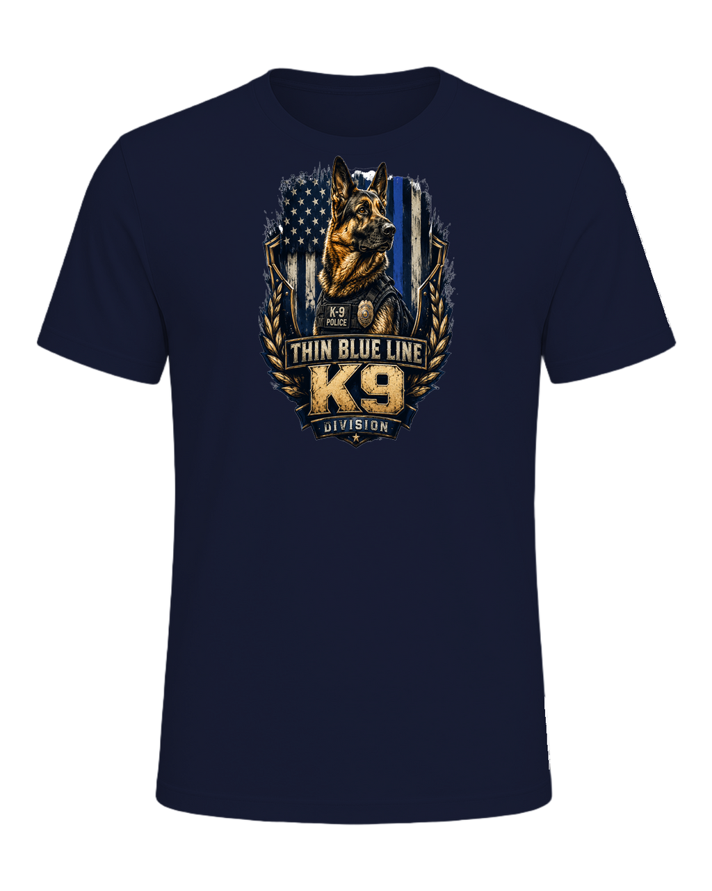 German Shepherd K9 Officer — Navy