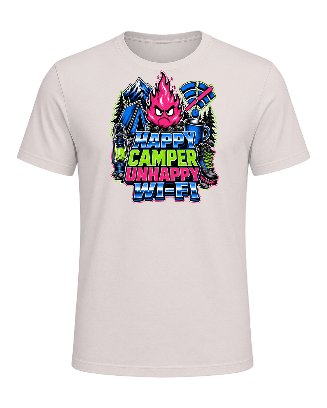 HAPPY CAMPER UNHAPPY WI-FI — Heather Dust