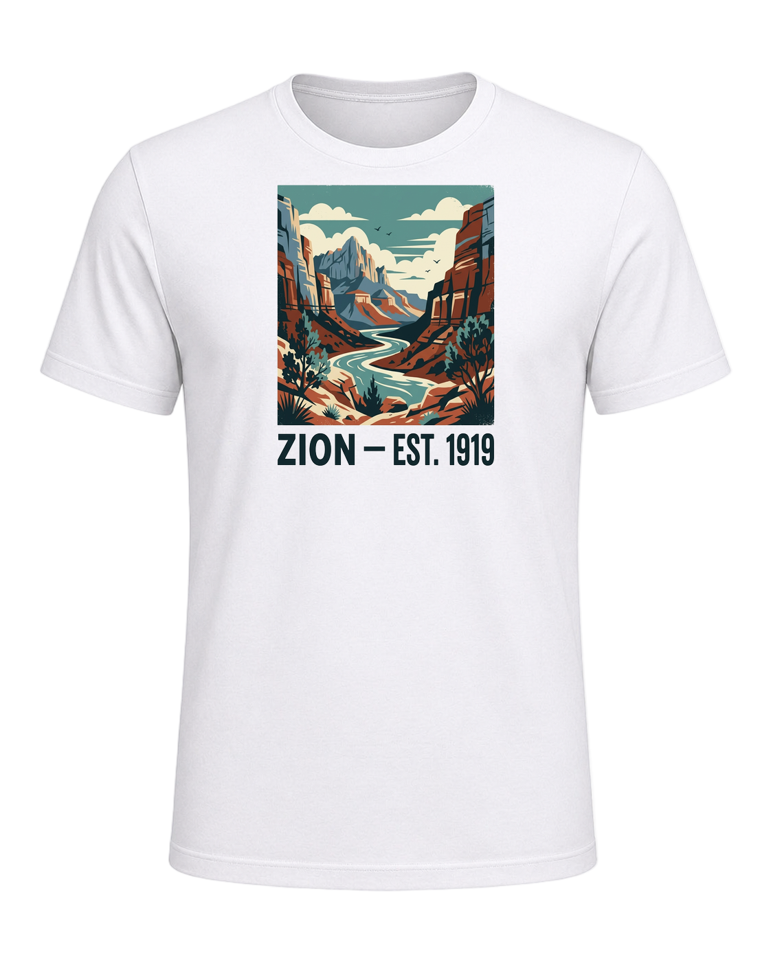 National Park Specific (WPA Style) — White