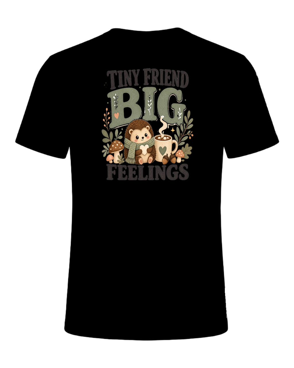 TINY FRIEND BIG FEELINGS — Black